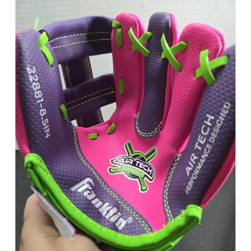 Pink Franklin Sports Kids Baseball/softball Glove  For Kids Right Hand Throw 8.5